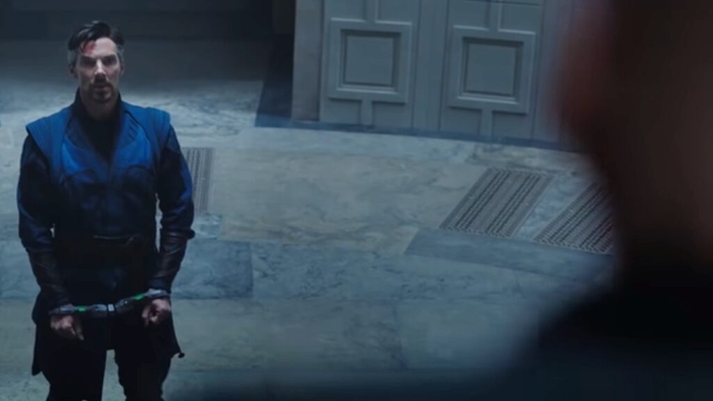 La scène avec Patrick Stewart dans le trailer (on l'aperçoit sur la droite et on entend sa voix). // Source : Marvel