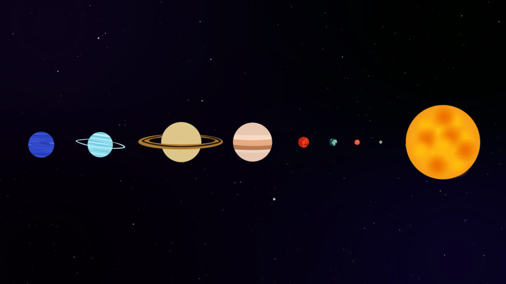The solar system.  // Source: Nino Barbey for Numerama