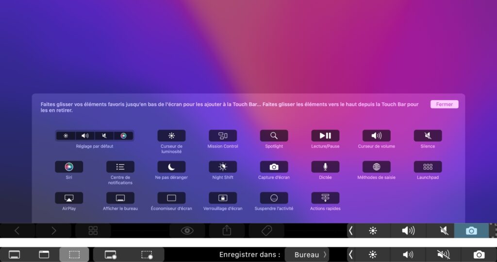 Touch Bar Screenshot