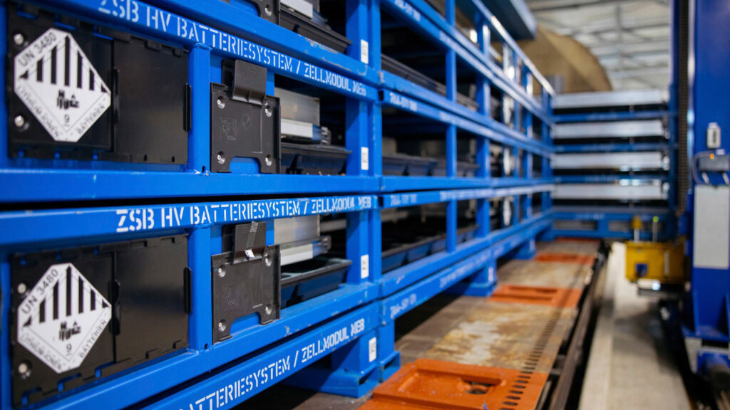 Stockage des batteries pack // Source : Volkswagen