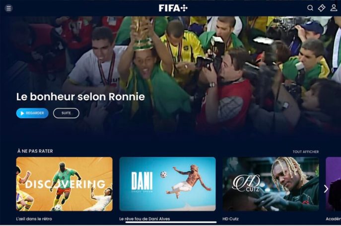 La page d’accueil de FIFA+. // Source : Capture Numerama