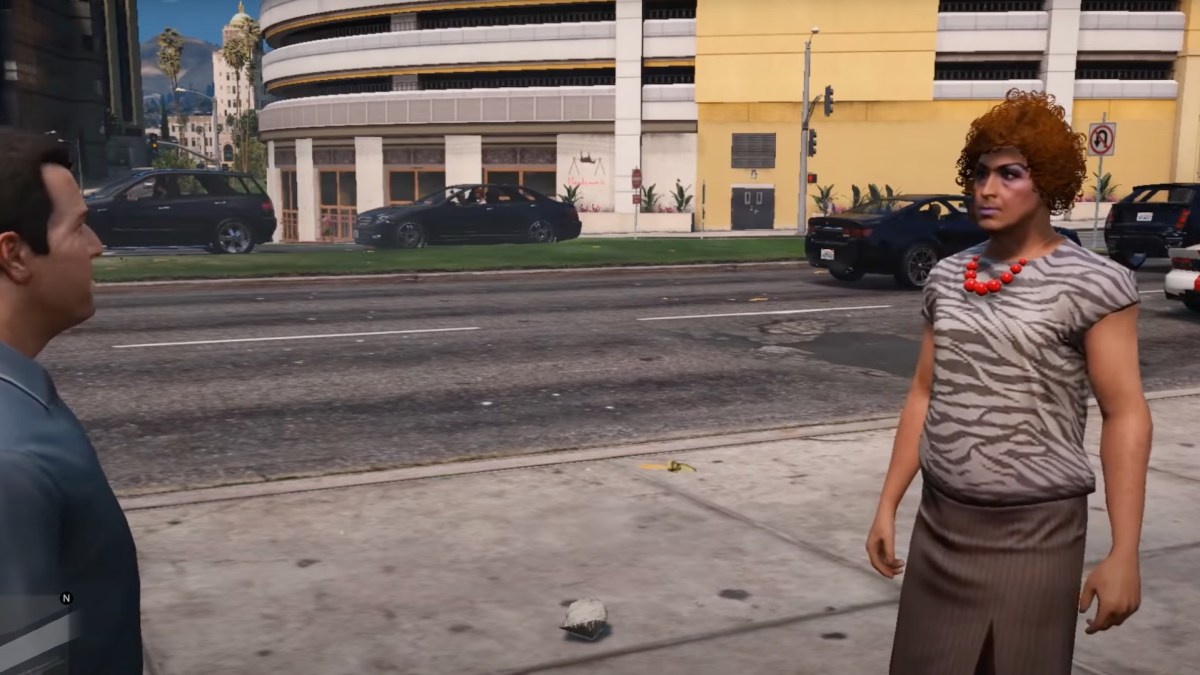 Personnage transgenre dans GTA V // Source : Capture YouTube