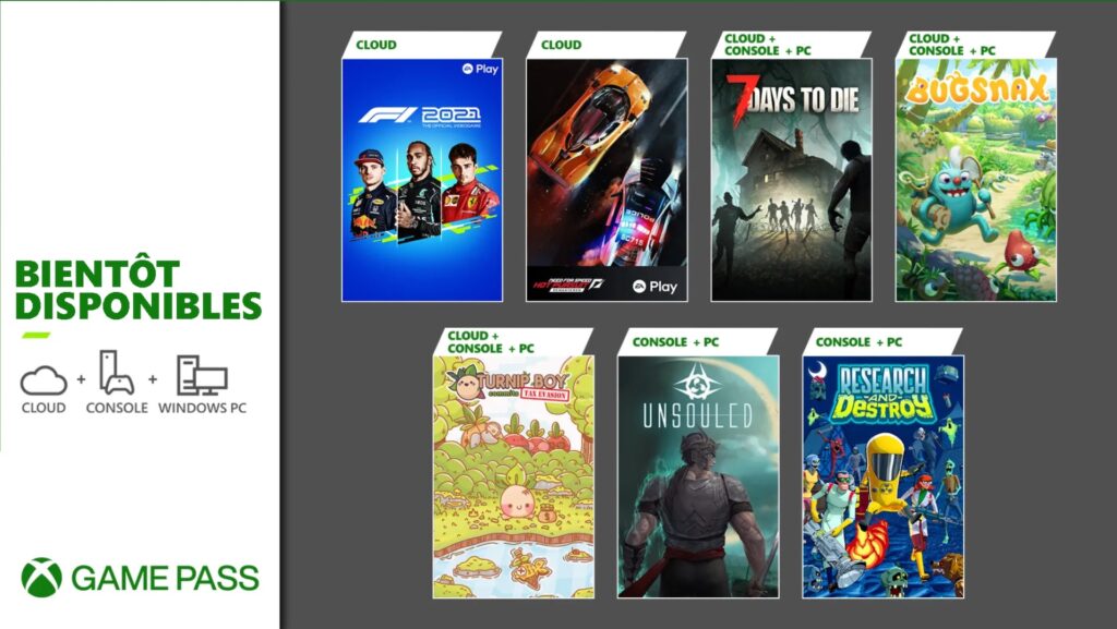 Xbox Game Pass en avril 2022 // Source : Microsoft Xbox Game Pass en avril 2022 // Source : Microsoft