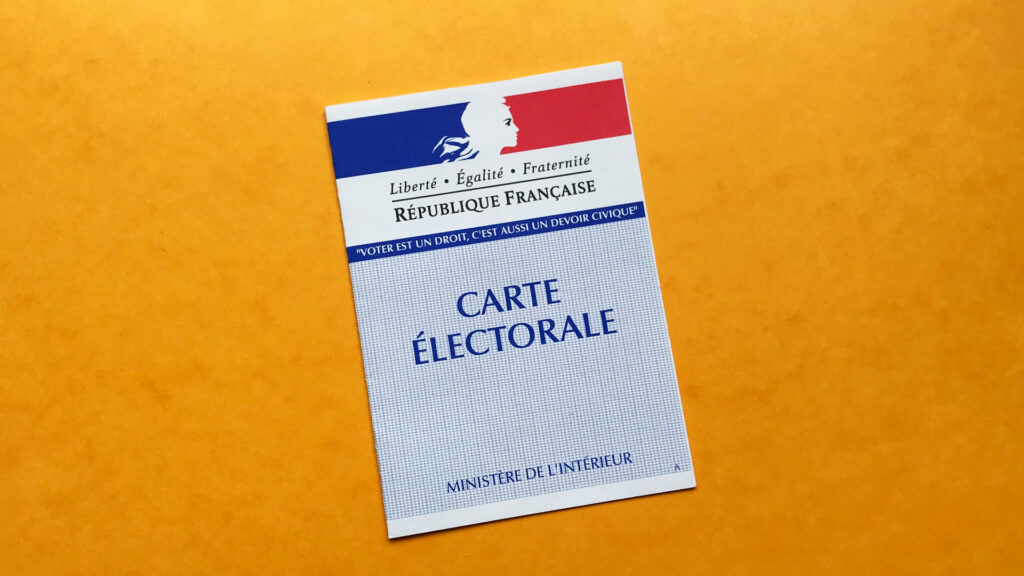 Une carte électorale. // Source : Photo Numerama