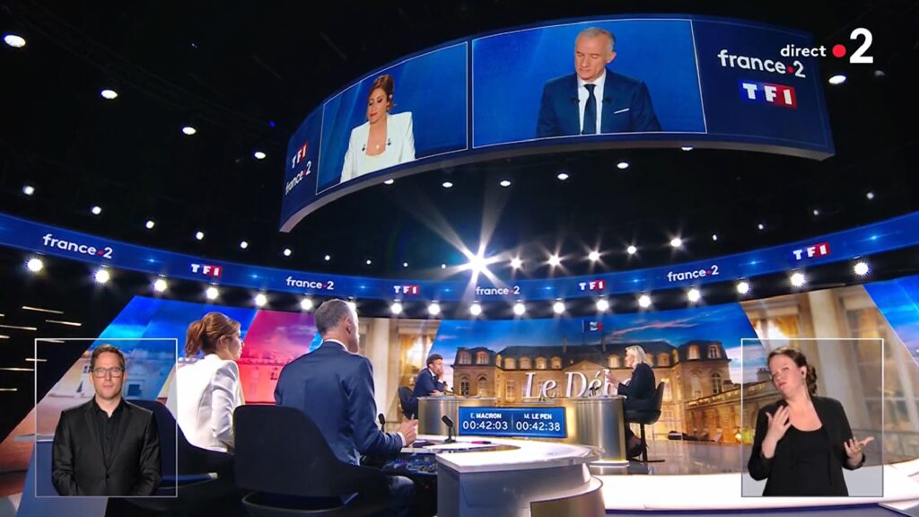 Le débat de l'entre-deux tours était très décevant quant à la place de l'écologie, pourtant l'urgence du siècle. // Source : France 2 / TF1