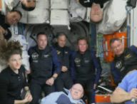 Arrivée de l'équipage Ax-1 dans l'ISS. // Source : Capture d'écran YouTube SpaceX