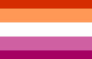 Le drapeau lesbien  // Source : Wikimedia Commons