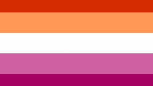 Le drapeau lesbien  // Source : Wikimedia Commons