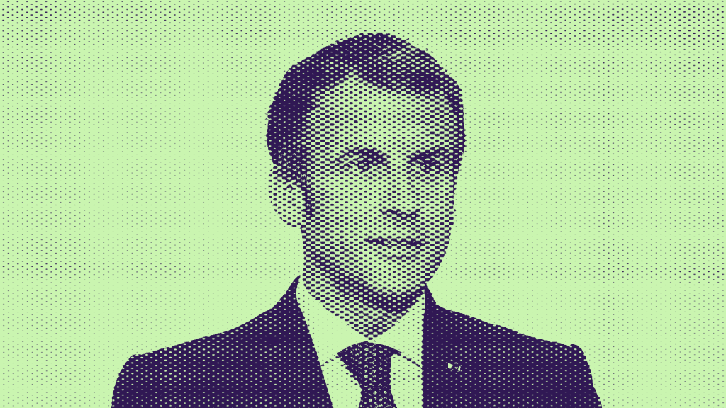 Emmanuel Macron. // Source : Flickr/CC/ΝΕΑ ΔΗΜΟΚΡΑΤΙΑ (image recadrée et modifiée)