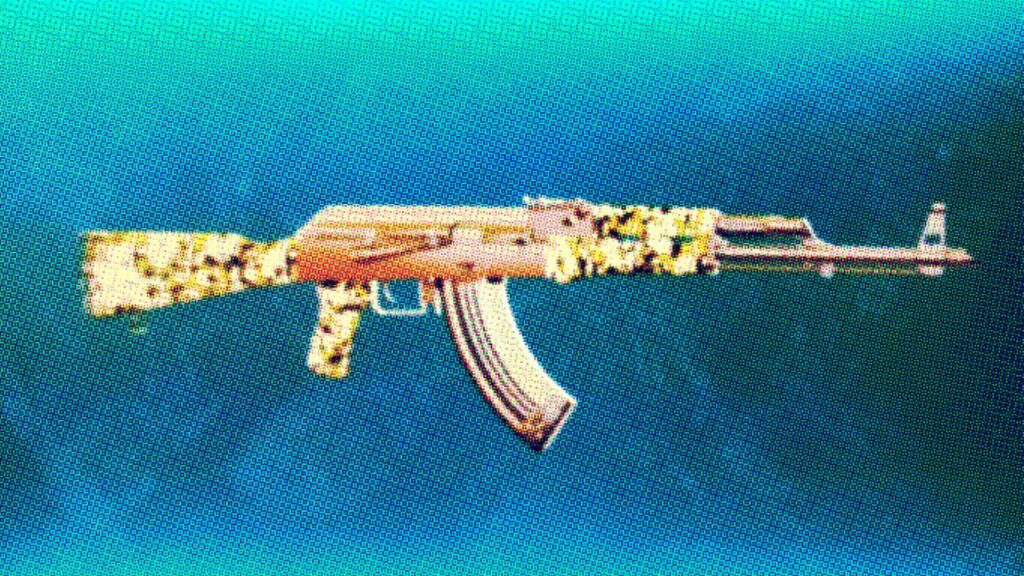 L'un des AK-47 de Metaverse Weapon Factory // Source : Aurore Gayte pour Numerama