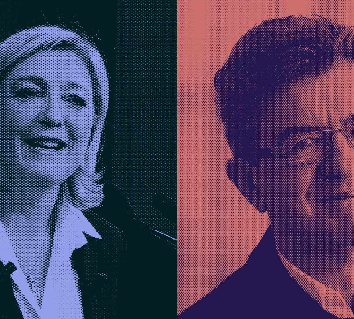 Marine Le Pen et Jean-Luc Mélenchon // Source : Numerama