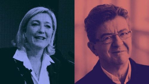 Marine Le Pen et Jean-Luc Mélenchon // Source : Numerama