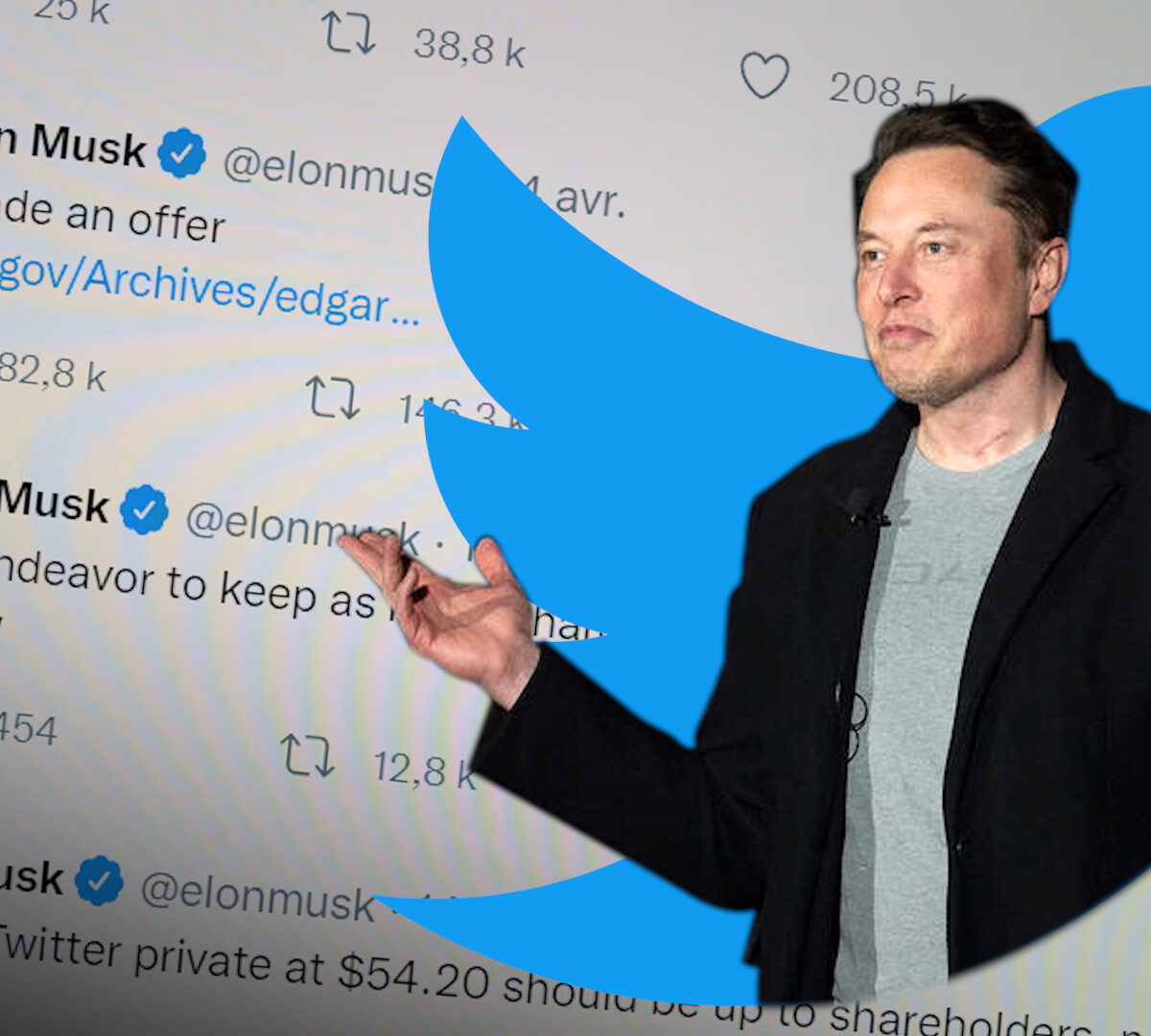 Elon Musk est très actif sur Twitter mais pense que le réseau social est en train de mourir. // Source : Numerama