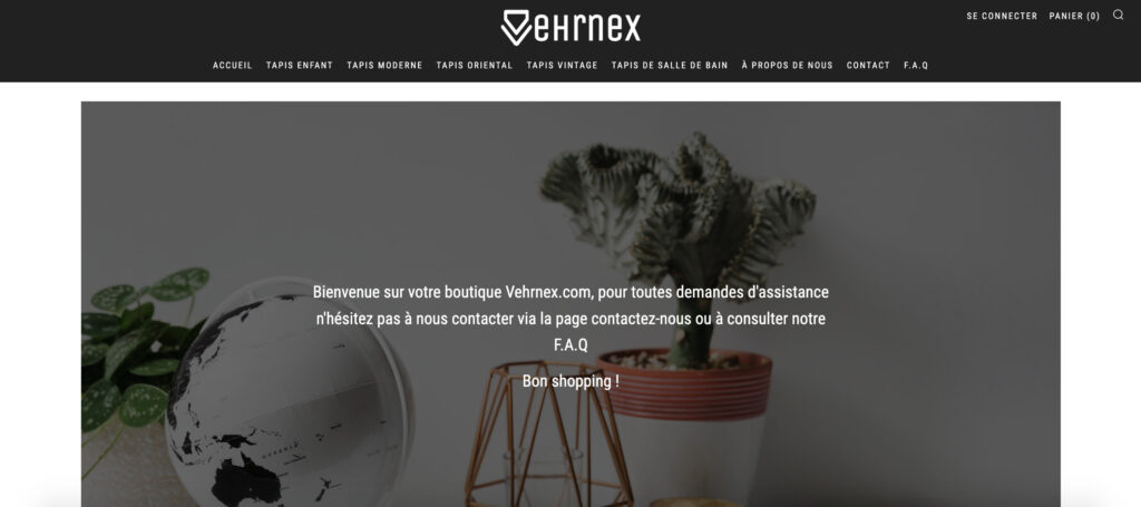 La page d'accueil Vehrnex a été archivée // Source : Web Archive