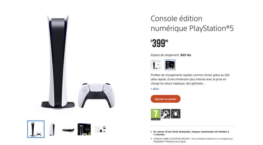 Achat d&rsquo;une PS5 via une vente privée Sony