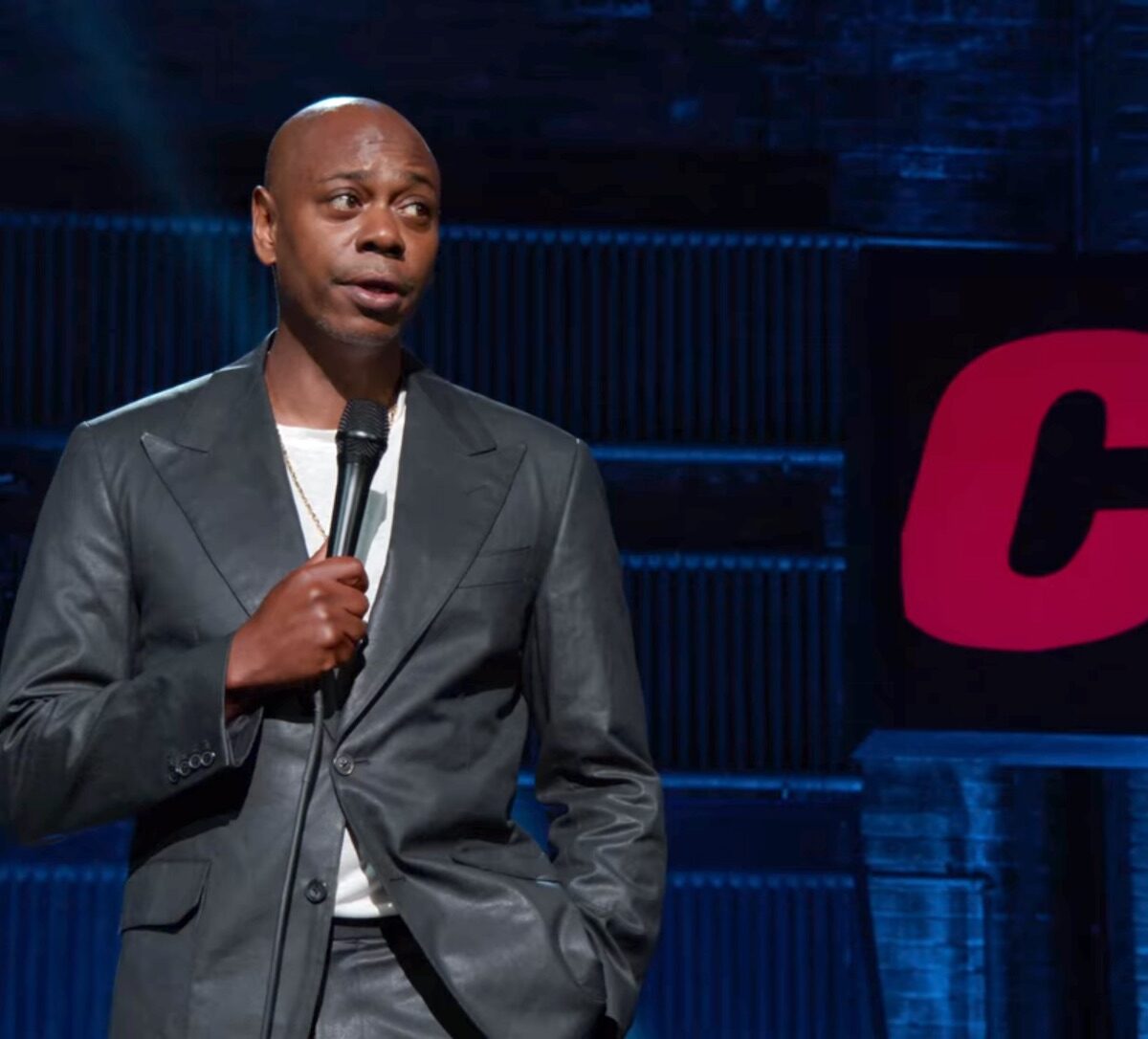 Capture d'écran du spectacle The Closer de Dave Chappelle // Source : Netflix