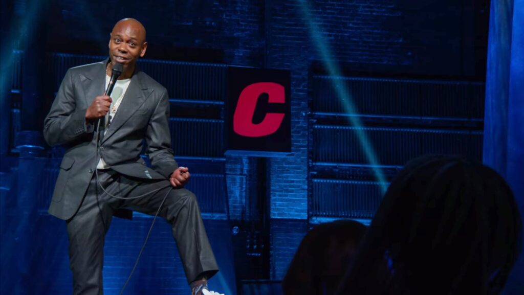 Capture d'écran du spectacle The Closer de Dave Chappelle