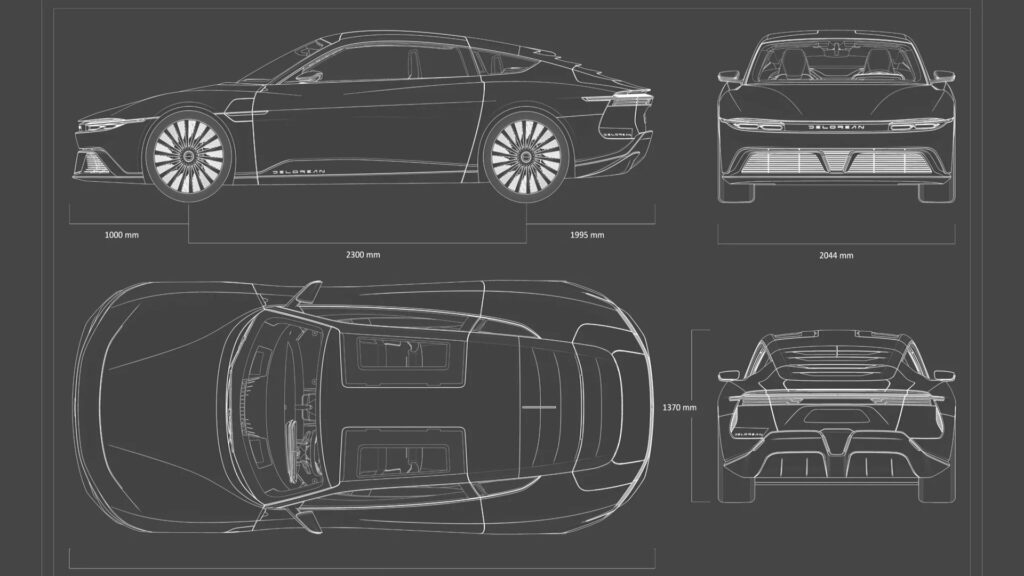 Dimensions DeLorean // Source : DeLorean