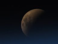 L'éclipse vue depuis l'ISS. // Source : Flickr/CC/Samantha Cristoforetti (photo recadrée)