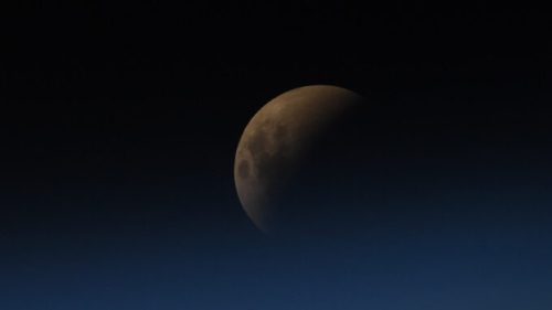 L'éclipse vue depuis l'ISS. // Source : Flickr/CC/Samantha Cristoforetti (photo recadrée)