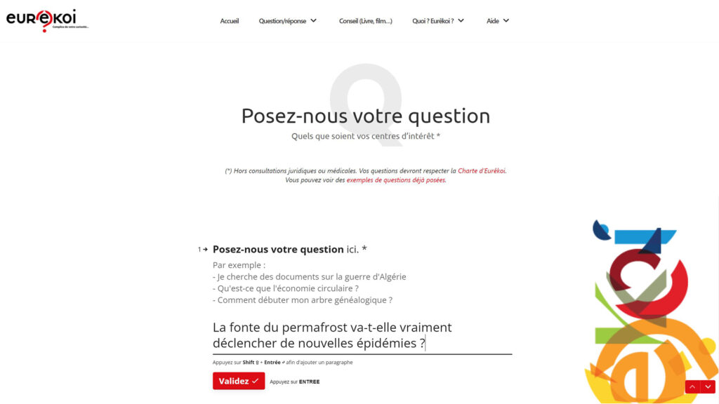 Il est extrêmement simple de poser sa question sur Eurêkoi // Source : Eurekoi