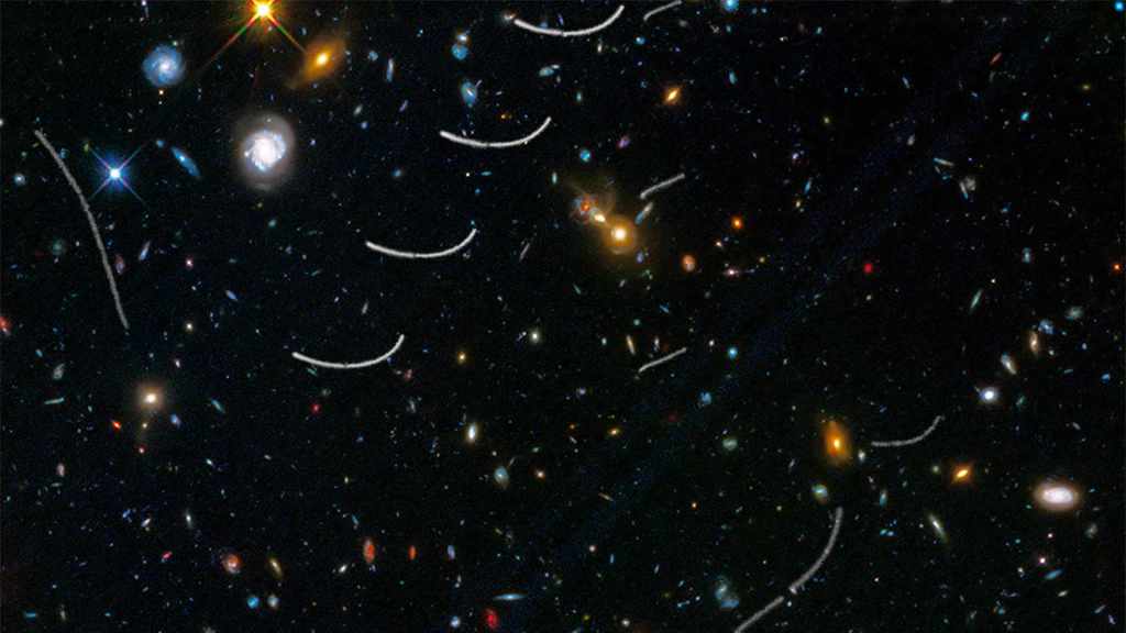 Des astéroïdes à travers les images du télescope Hubble // Source : EsaHubble 