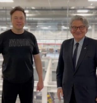 Elon Musk avec Thierry Breton au Texas. // Source : Capture Twitter