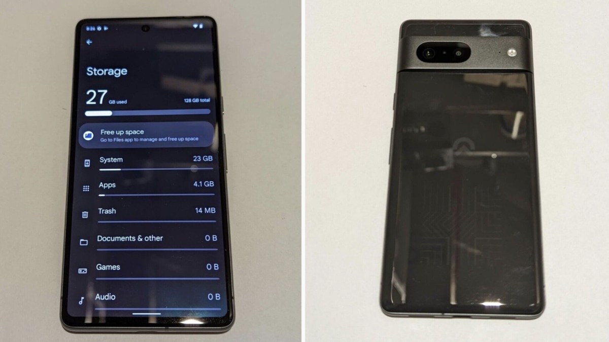 Photos du prototype de Pixel 7. // Source : Captures d'écran eBay