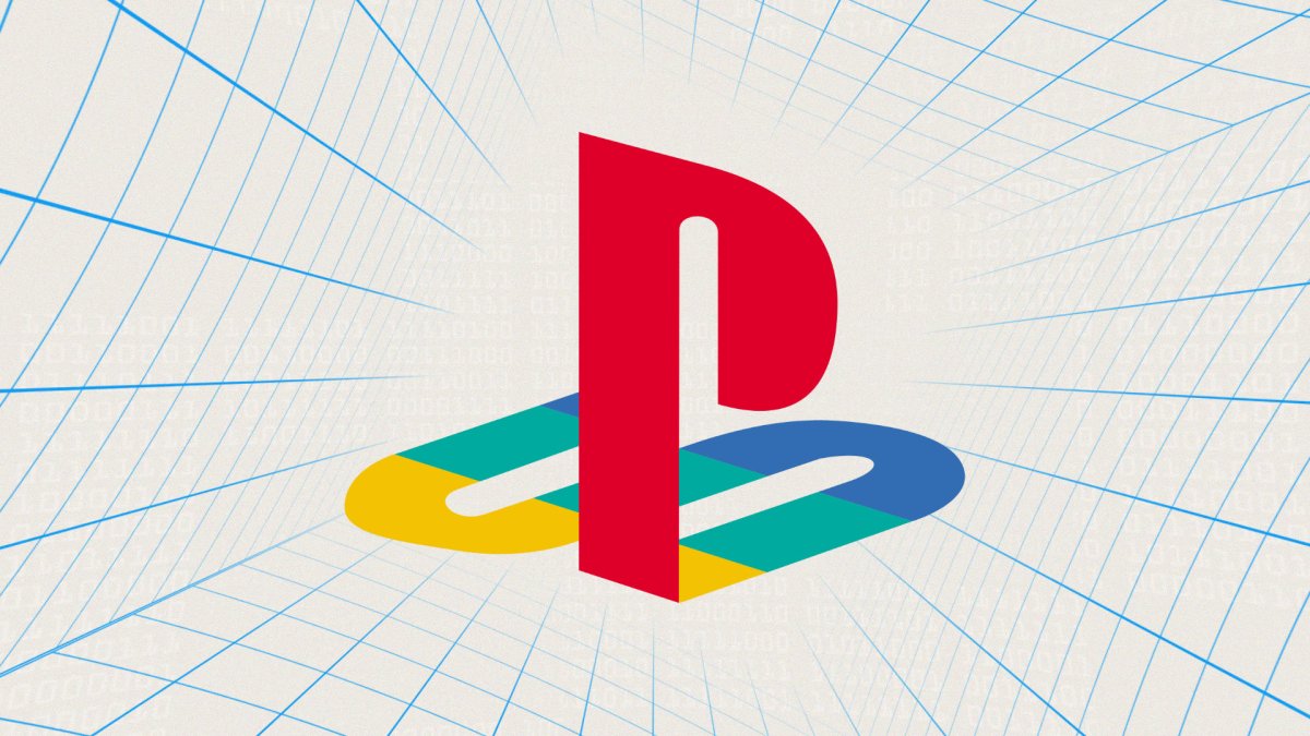 Logo de PlayStation. // Source : Wikimedia/CC/Sony ; fond Nino Barbey