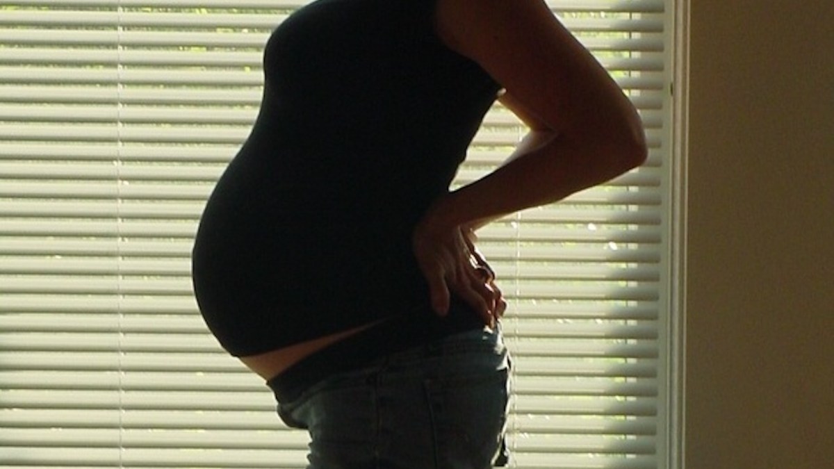 Une femme enceinte // Source : Wikimedia Commons