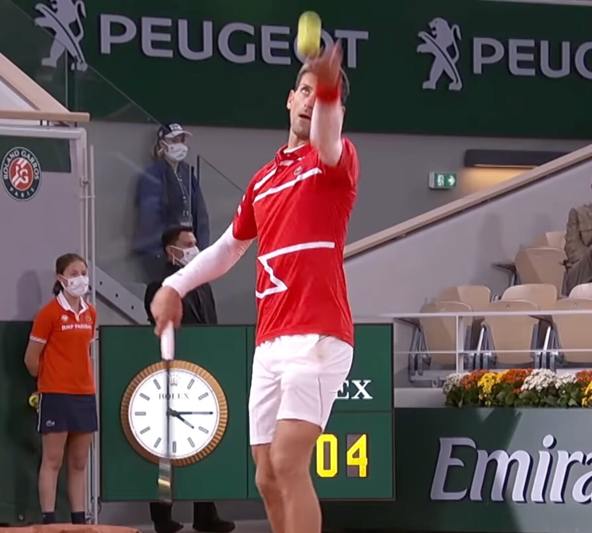 Novak Djokovic lors de Roland Garros 2020. // Source : Roland Garros / YouTube