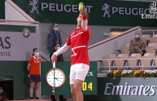 Novak Djokovic during Roland Garros 2020. // Source: Roland Garros / YouTube