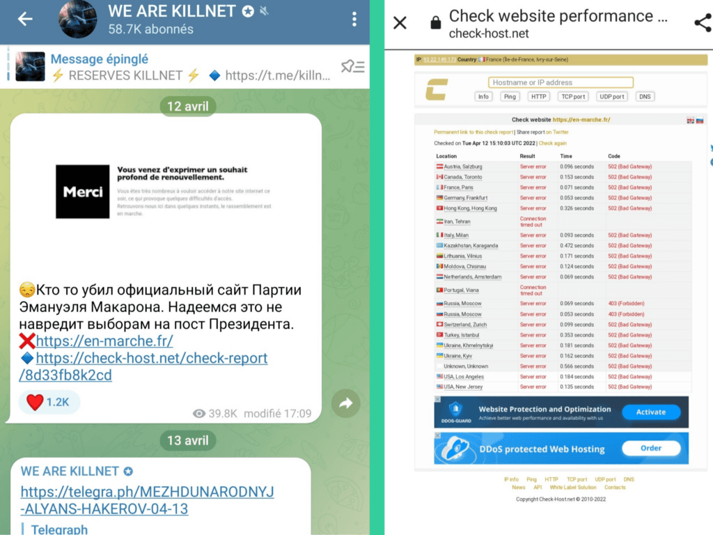 Telegram hackers russes