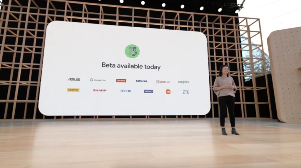 Brands offering an Android 13 beta today.  // Source: Google