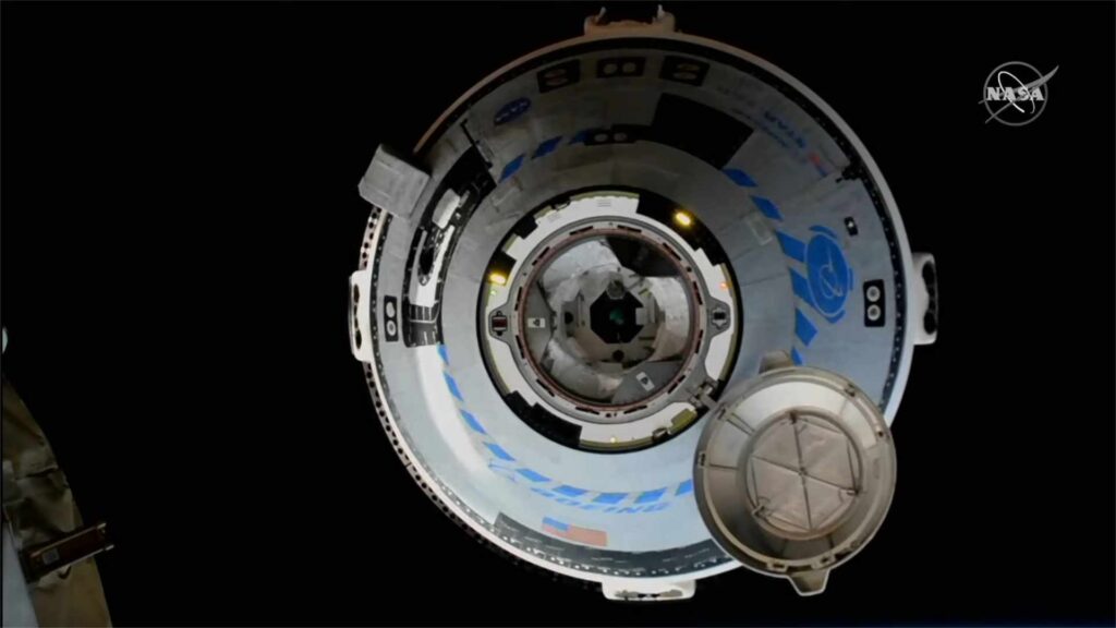 La capsule Starliner est bien arrivée à bon port // Source : NASA / YouTube