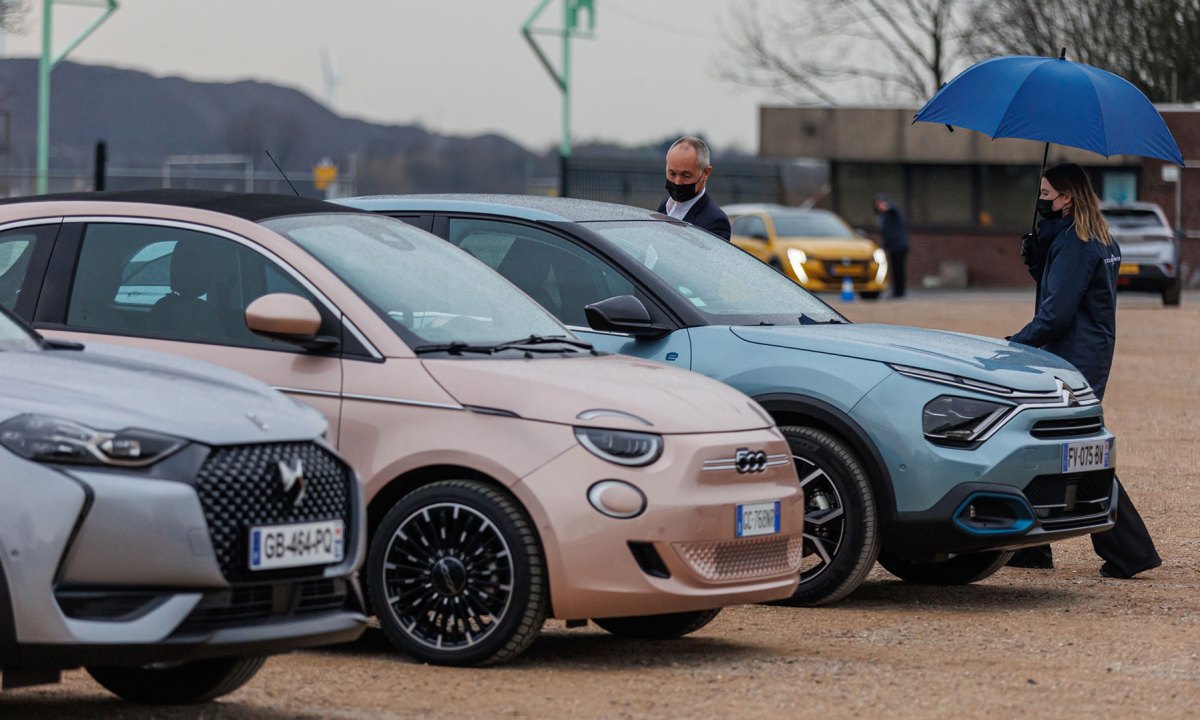 Une partie de la gamme électrique Stellantis // Source : Stellantis - stephane sby balmy