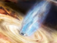 Un trou noir dévorant la matière d'une étoile. // Source : Aurore Simonnet and NASA’s Goddard Space Flight Center