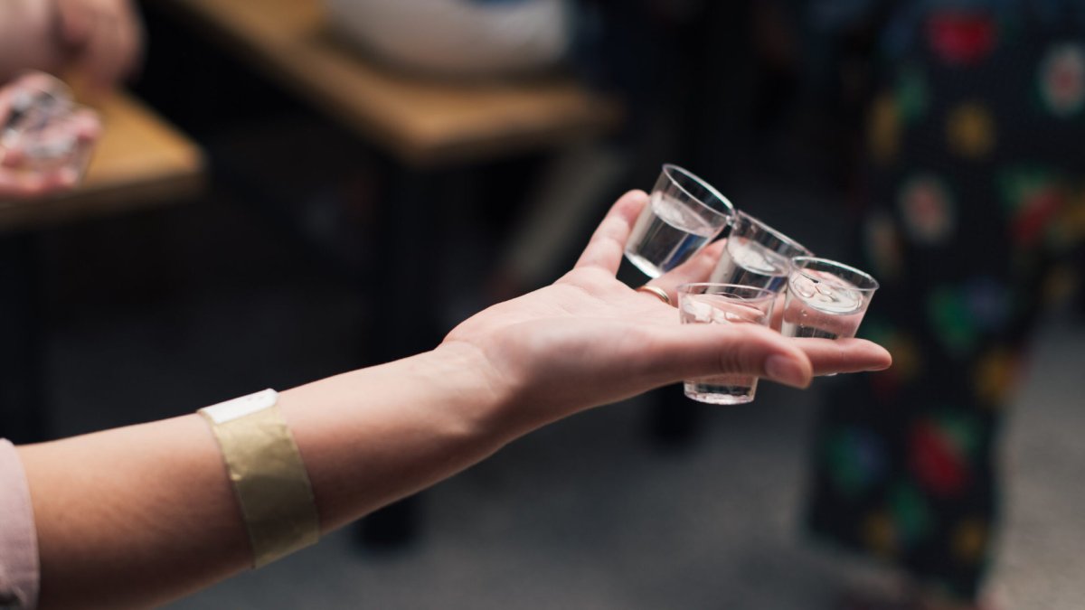 Verres d'alcool. // Source : Charlotte Harrison / Unsplash