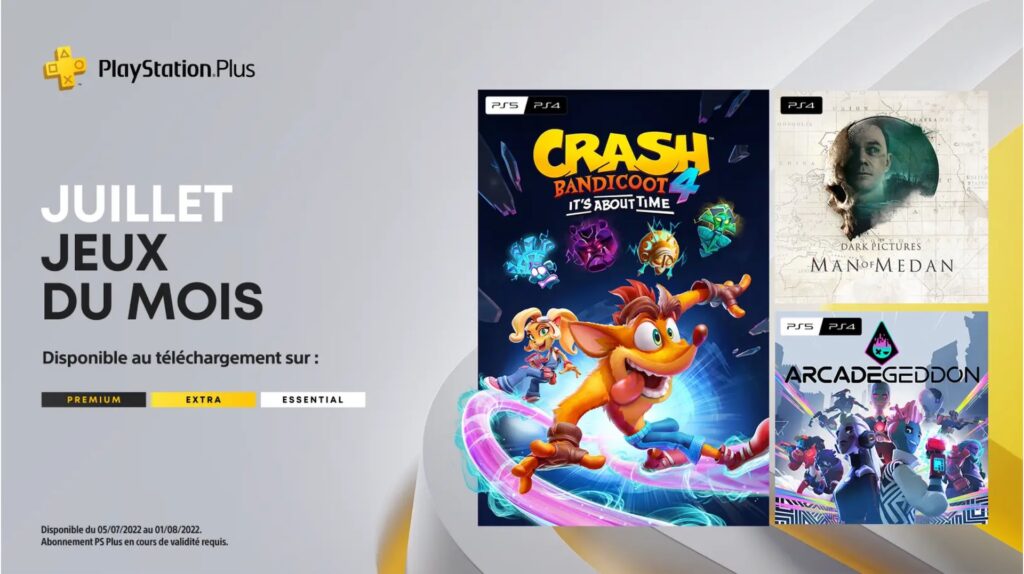 Les jeux offerts en juillet 2022 sur le PlayStation Plus // Source : Sony