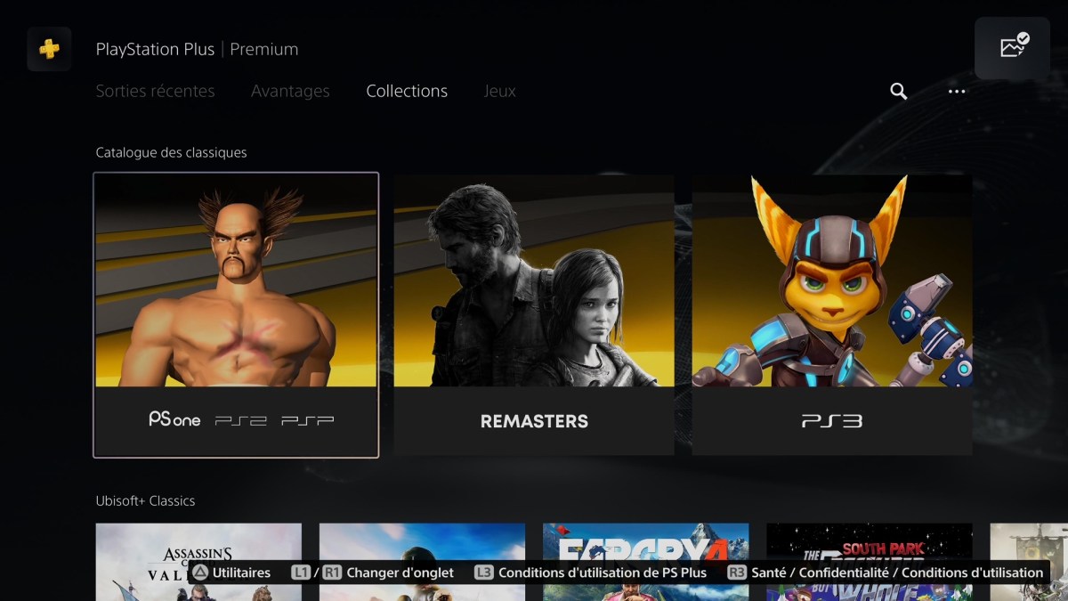 Le nouveau PlayStation Plus // Source : Capture PS5