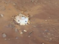 La sonde écrasée sur Mars. // Source : Capture d'écran Sketchfab, semeion