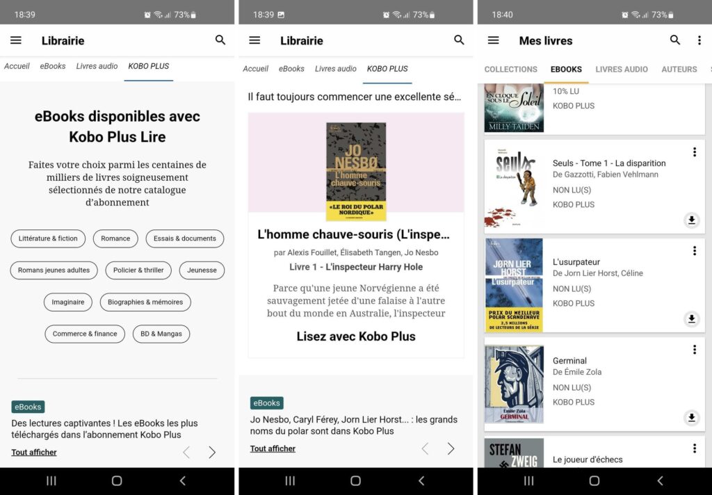 kobo by fnac app catalog