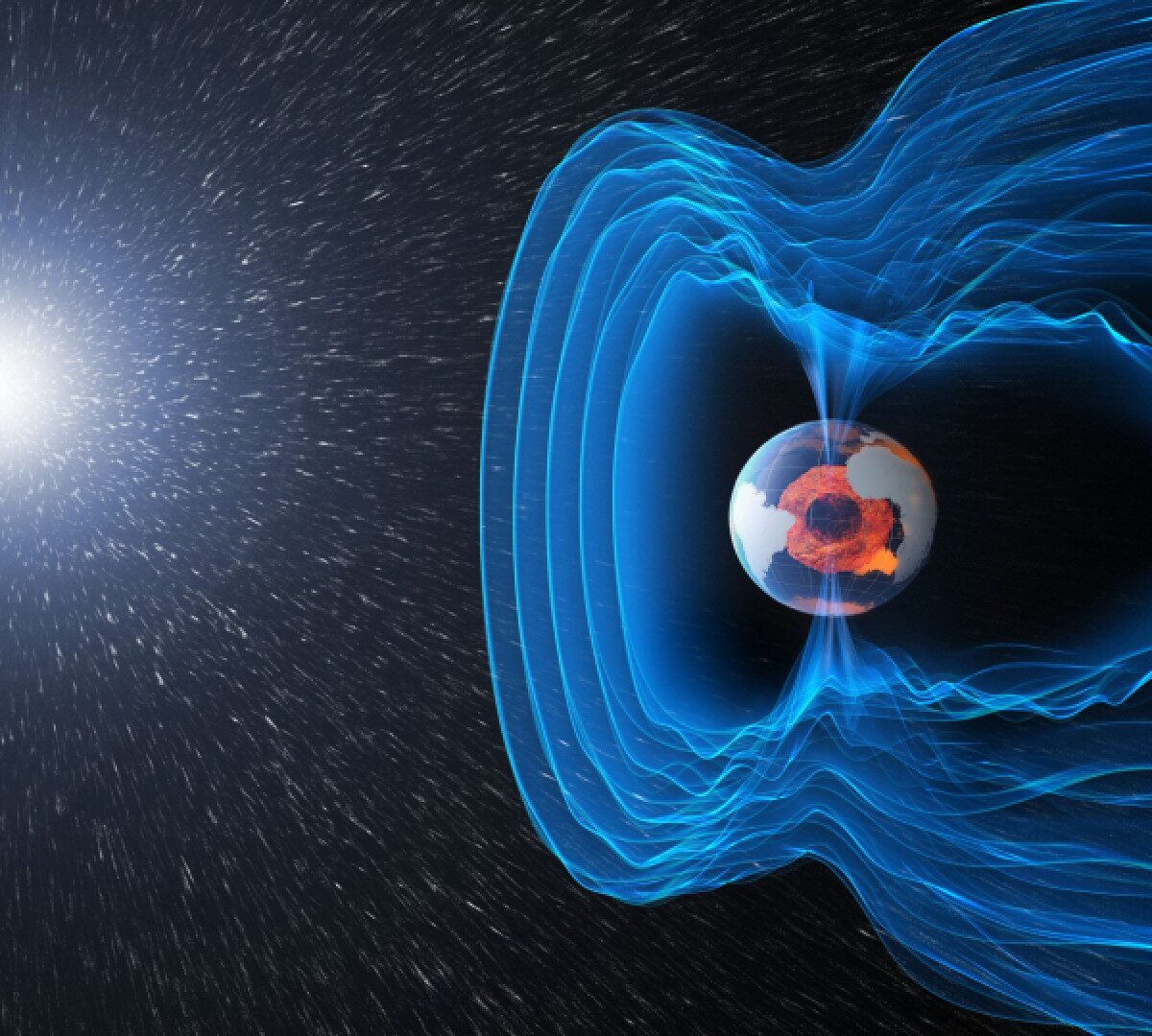 Pôles magnétiques terrestres // Source : ESA/ATG medialab