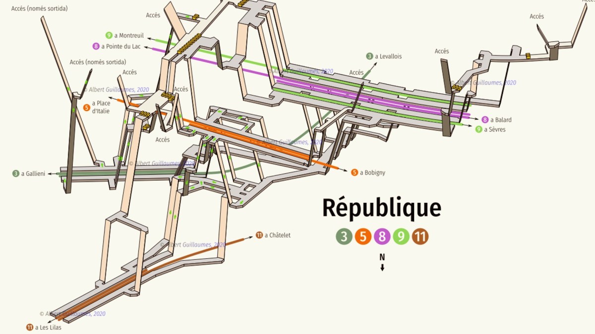 Station République en 3D  // Source : Albert Guillaumes