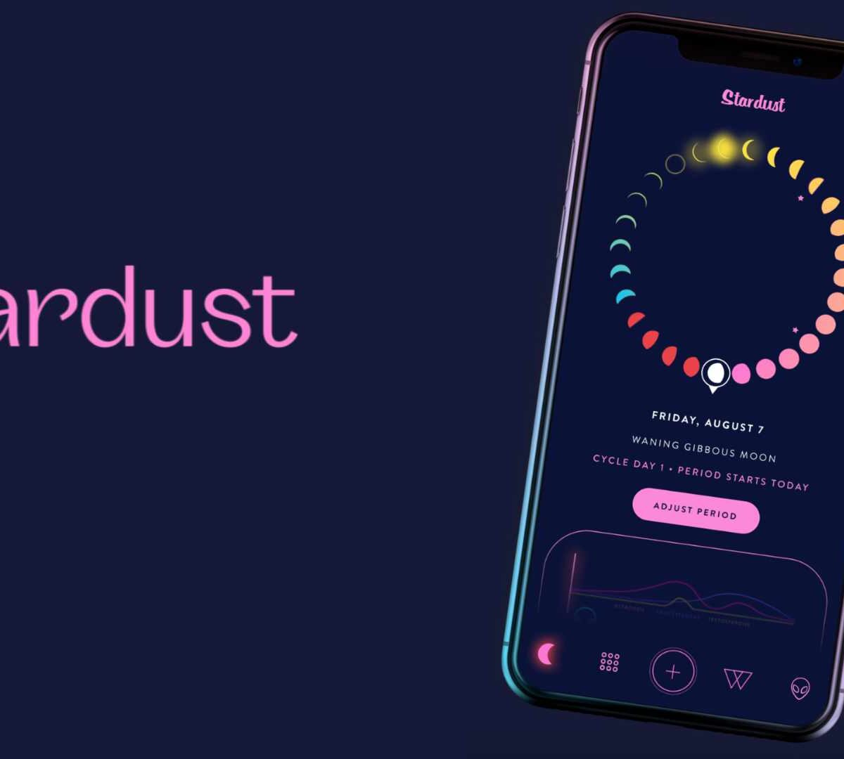 Stardust, l'app de suivi de règle qui fait polémique // Source : Stardust