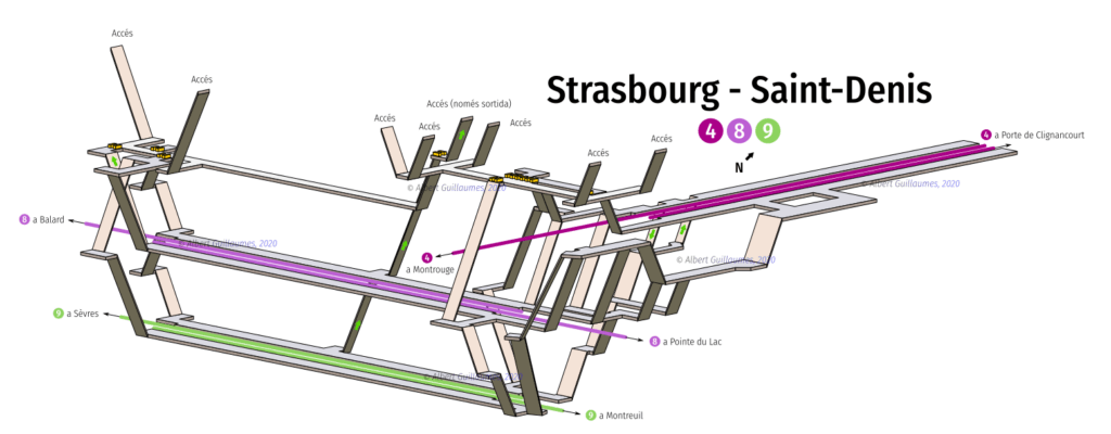 La station Strasbourg-Saint Denis en 3D. // Source : Albert Guillaumes