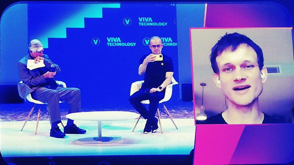 Vitalik Buterin et CZ étatient les rock stars de cette édition de Viva Tech // Source : Numerama