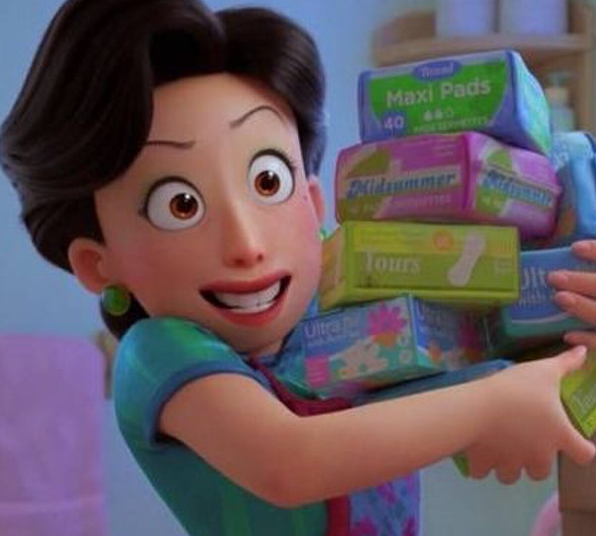 Des boîtes de protections hygiéniques à l'écran, c'est inédit ! // Source : Disney+