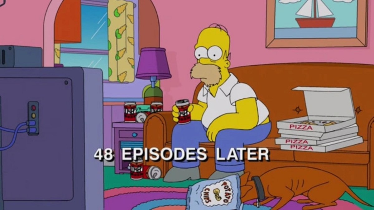 Binge-watching dans Les Simpson // Source : Fox