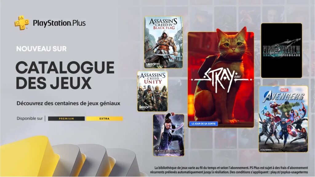 PlayStation Plus Extra et Premium en juillet 2022 // Source : Sony